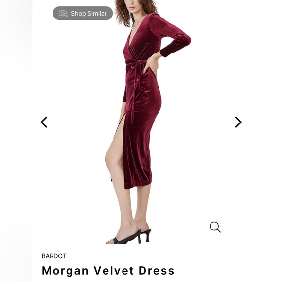 Morgan Velvet burgundy dress - Picture 3 of 4